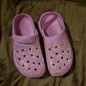 Sparkly Pink Kids Clogs